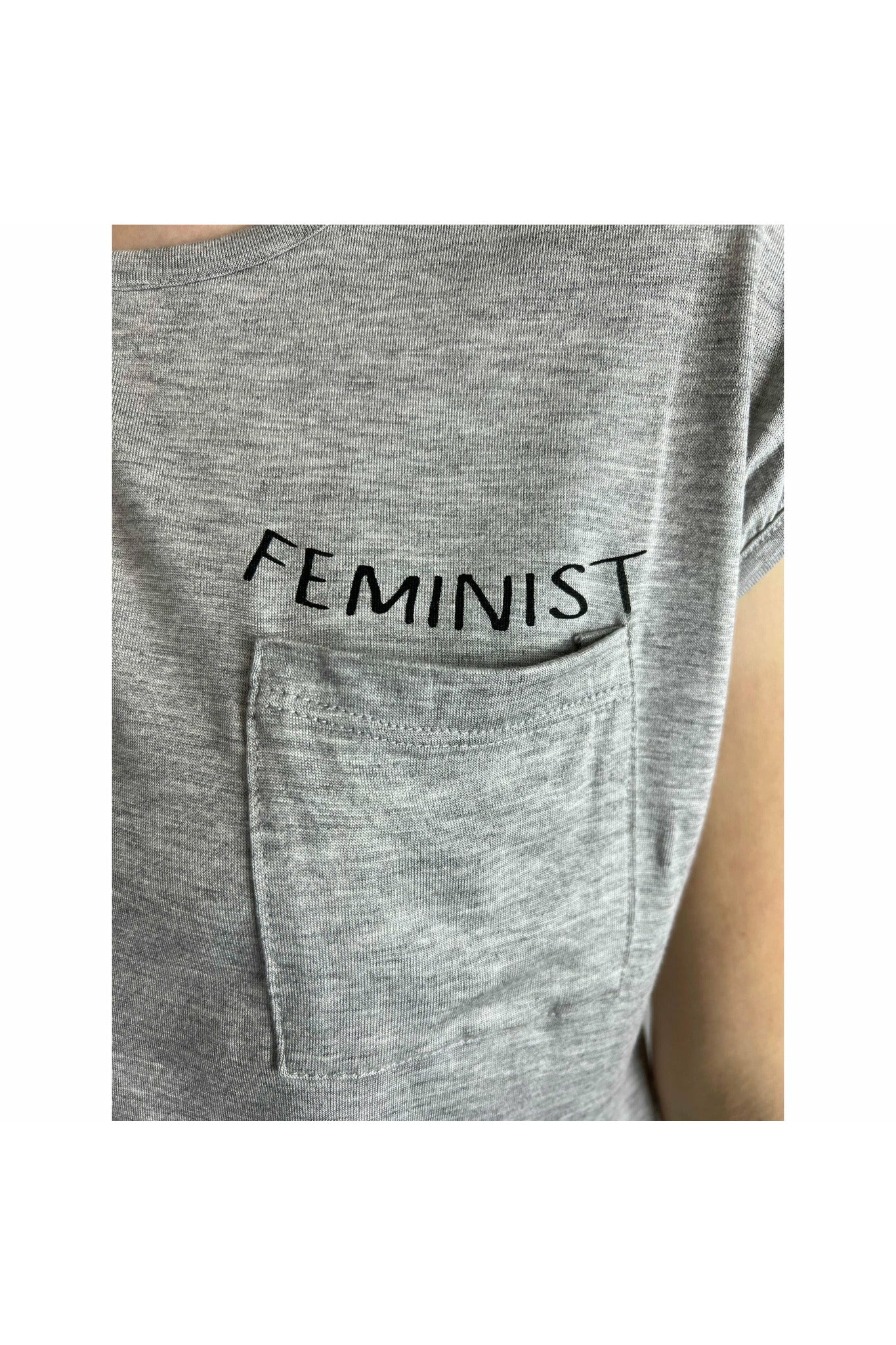 Feminist Gray Sleeveless Tee