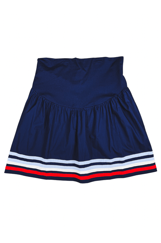 Navy Ringer Maternity Skirt