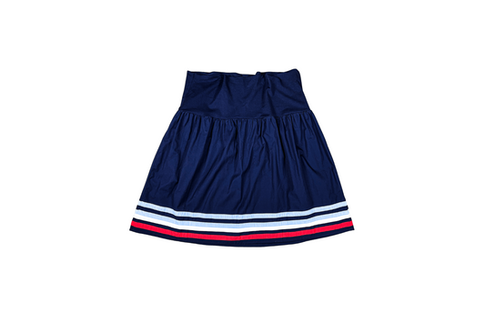 Navy Ringer Maternity Skirt