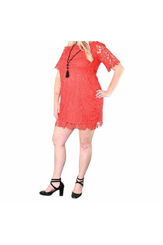 Red Crochet Dress | Curvy