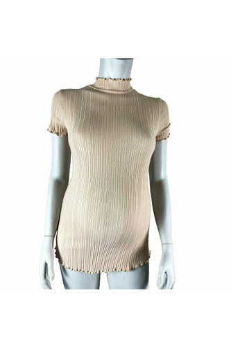 Taupe Ribbed Maternity Top
