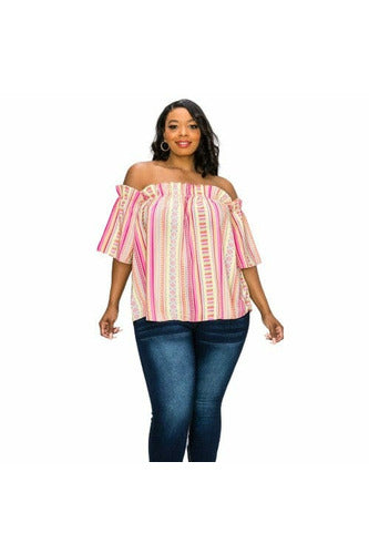 Spring is in the Air Off Shoulder Top Yellow | Curvy